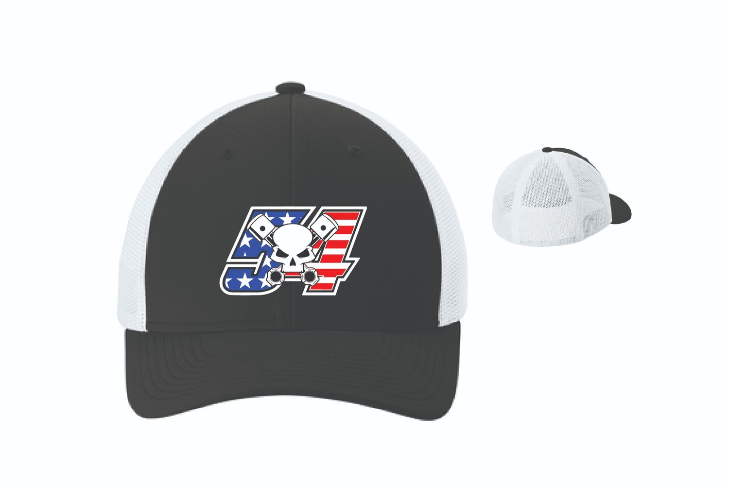 2025 Anthony Belgiovene Mesh Fitted Hat | STC60 Black/White