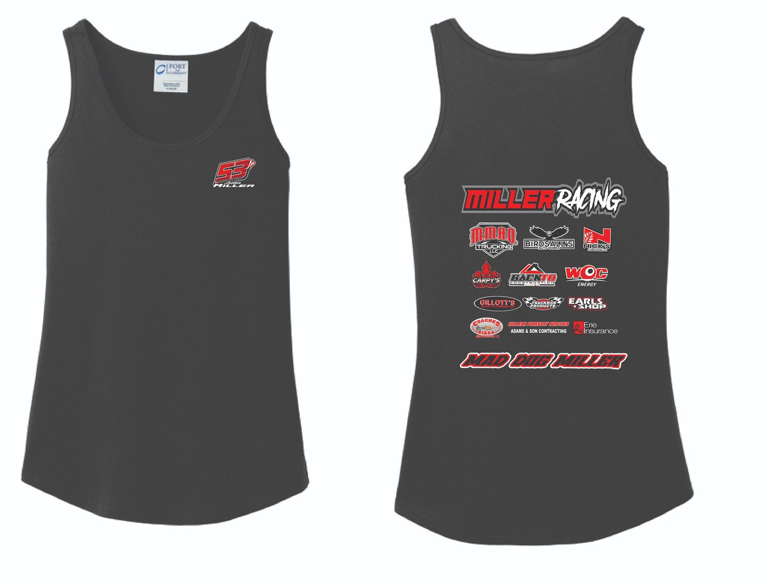 2025 Miller Racing Ladies Tank | DM138L Black