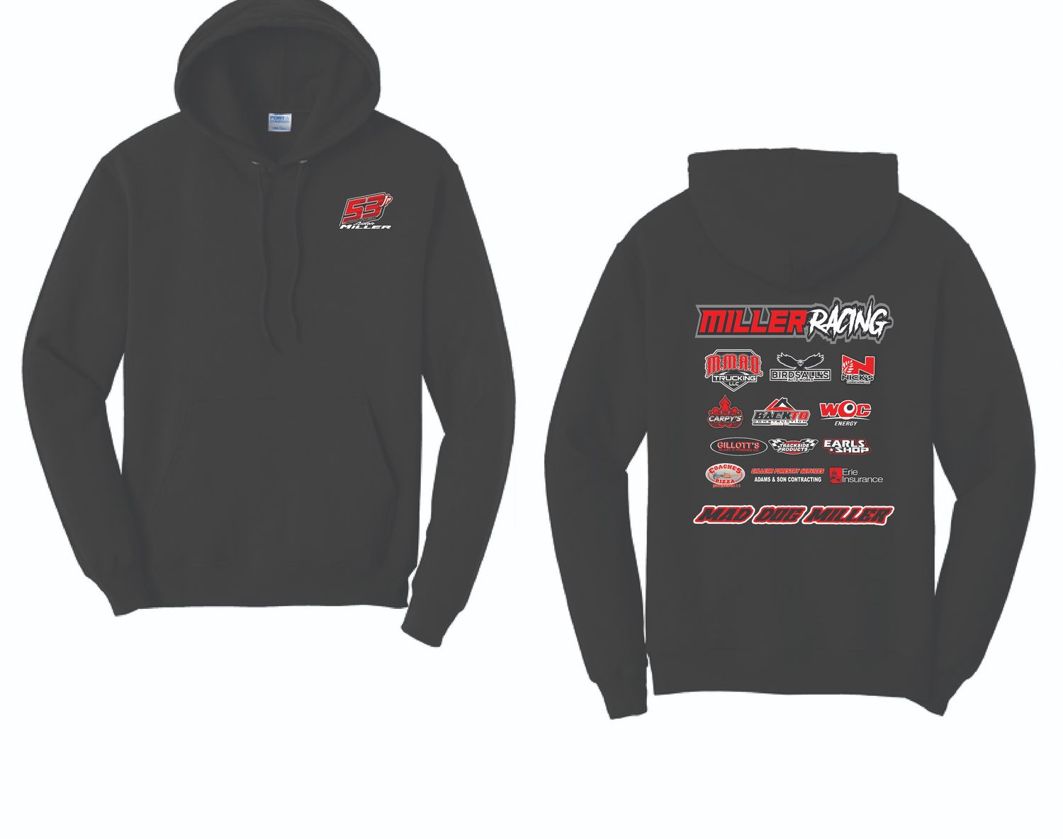 2025 Miller Racing Hoodie | PC78H Black