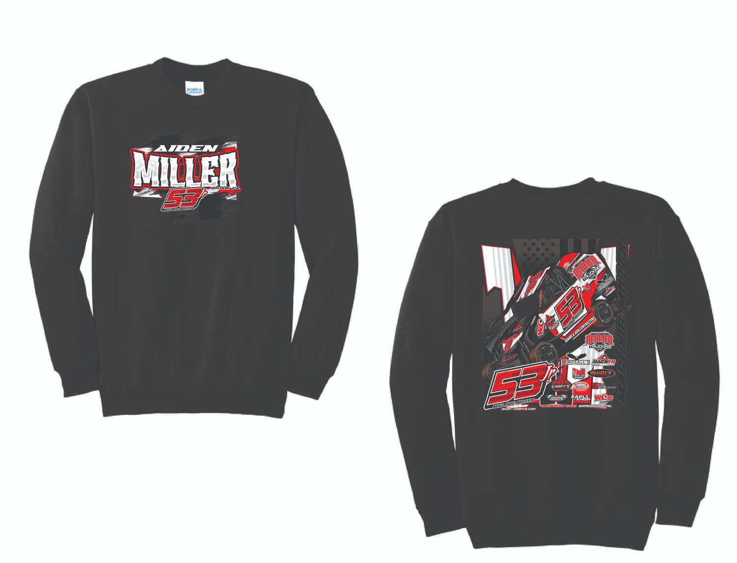 2025 Aiden Miller Crewneck | PC78 Black