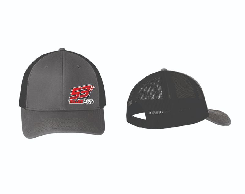 2025 Miller Racing Trucker Hat | C112 Grey Steel/Black