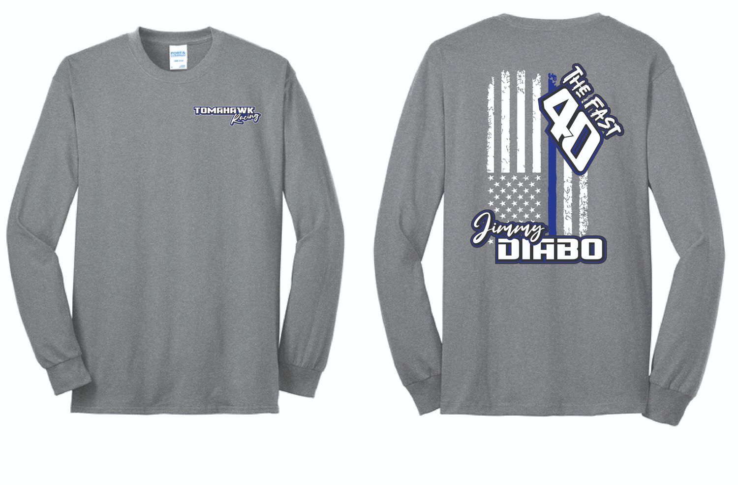 2025 Tomahawk Racing Long Sleeve | PC55LS Athletic Heather