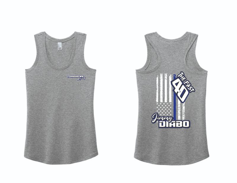 2025 Tomahawk Racing Ladies Tank | DM138L Grey Frost