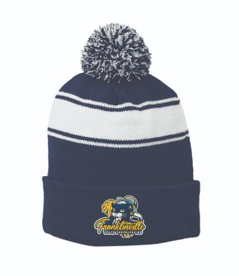 Franklinville Youth Cheer Pom Beanie | STC28 True Navy/White