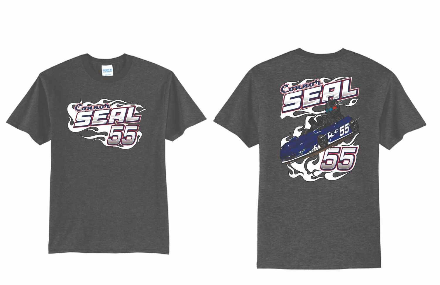 2025 Connor Seal TShirt | PC55 Dark Heather Grey