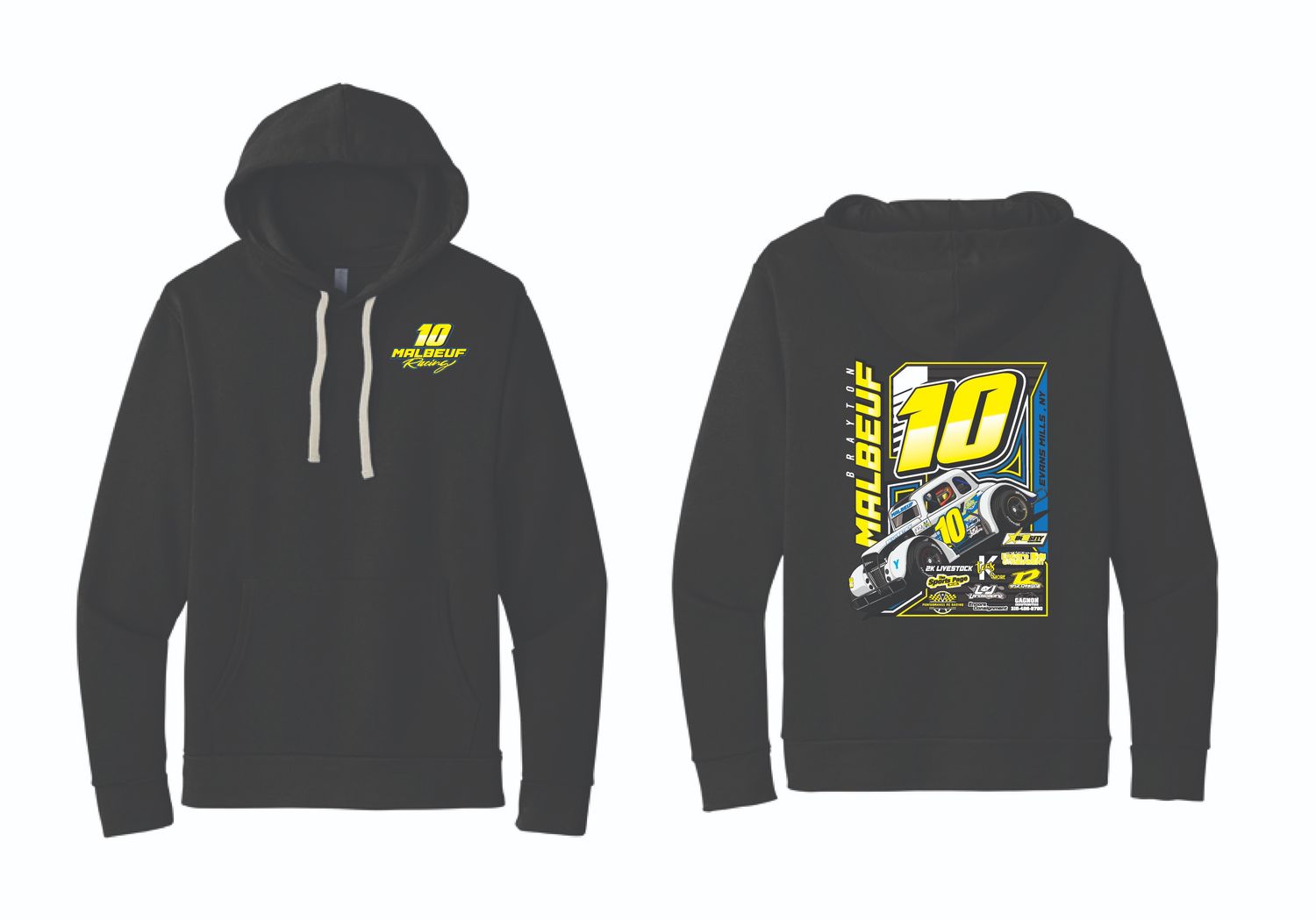 2025 Malbeuf Racing Next Level Hoodie | NL9303 Black