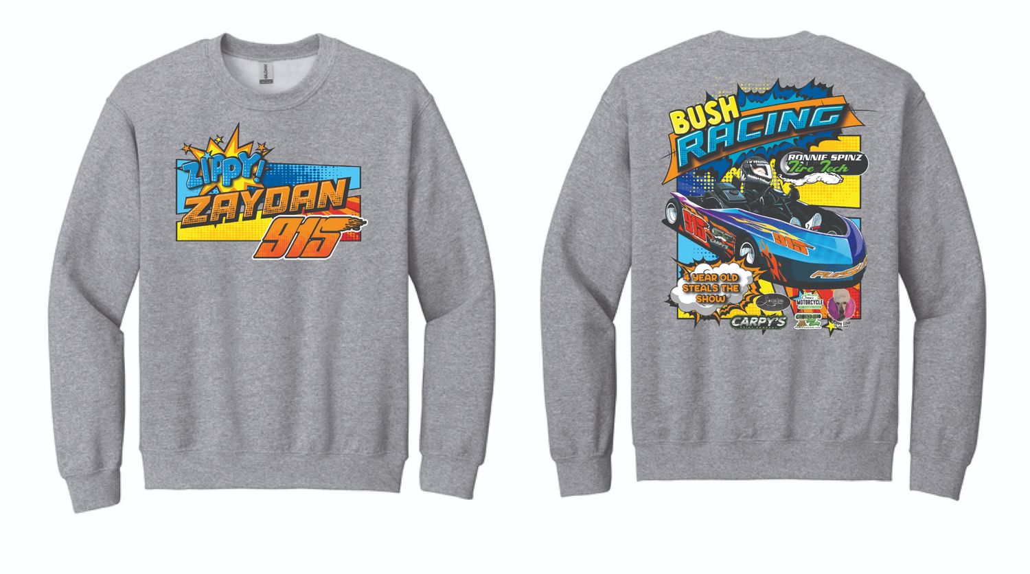 2025 Zaydan Bush Crewneck | 18000 Sport Grey
