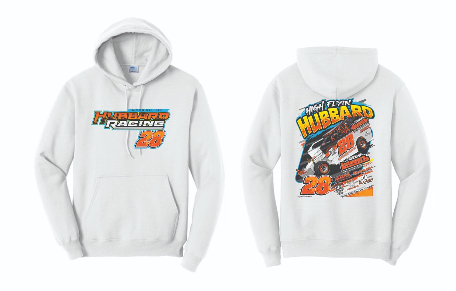 2025 Hubbard Racing Hoodie | PC78H White