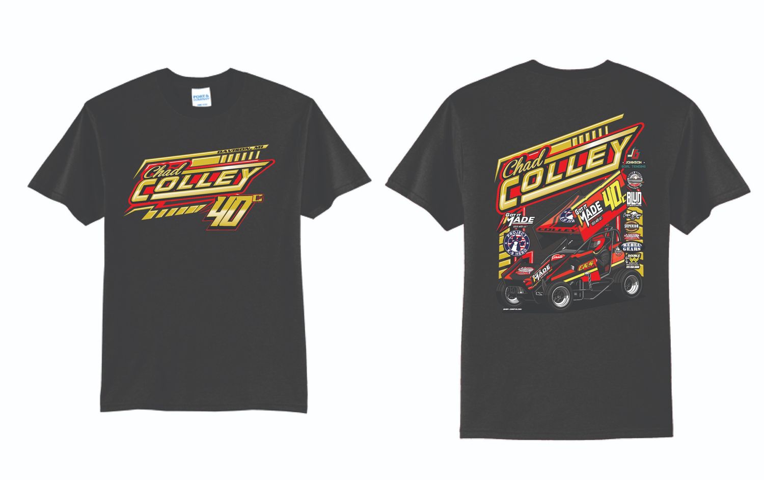 2025 Colley Racing TShirt | PC55 Black