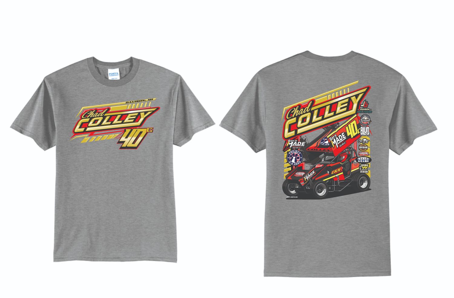 2025 Colley Racing TShirt | PC55 Athletic Heather