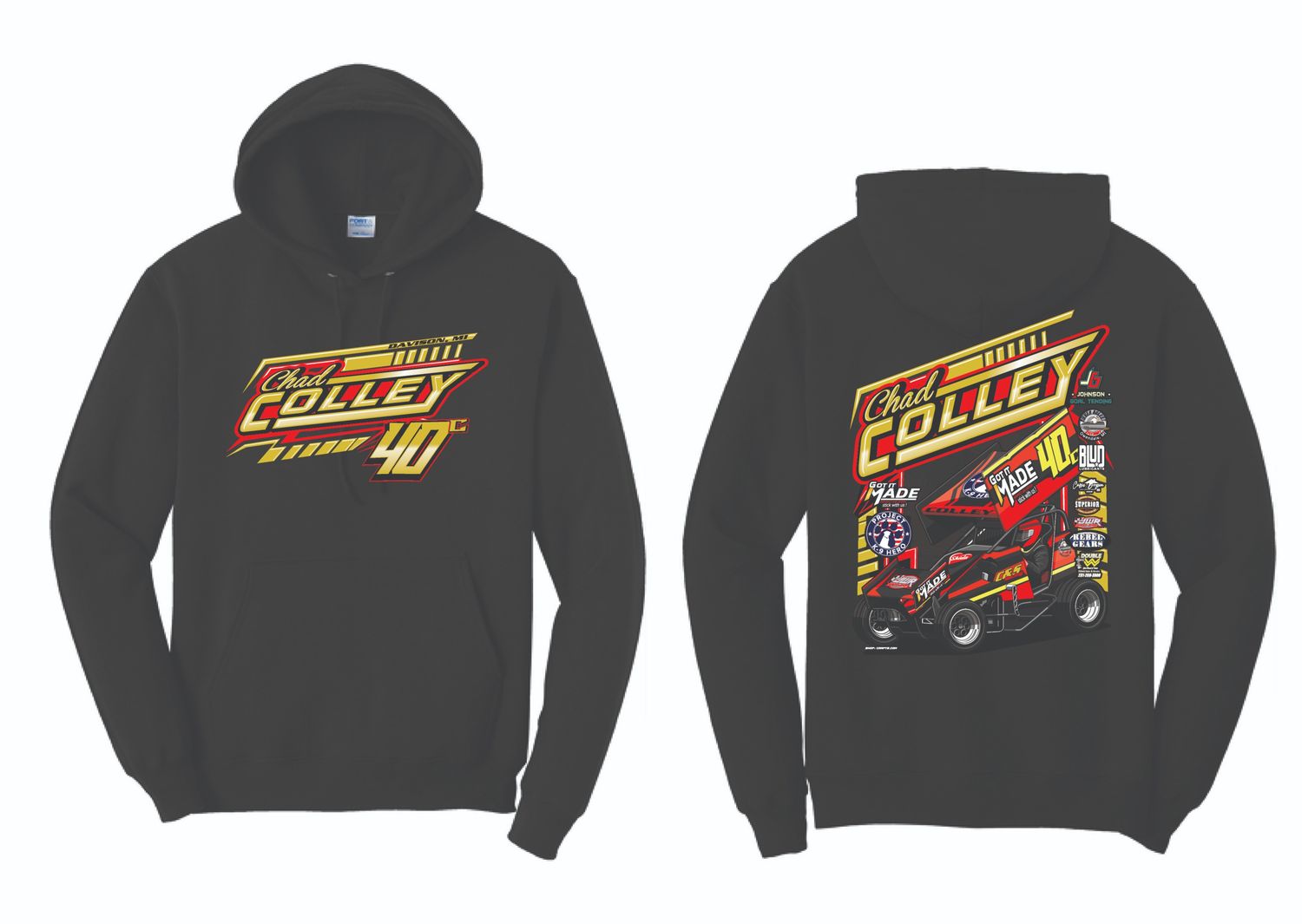 2025 Colley Racing Hoodie | PC78H Black