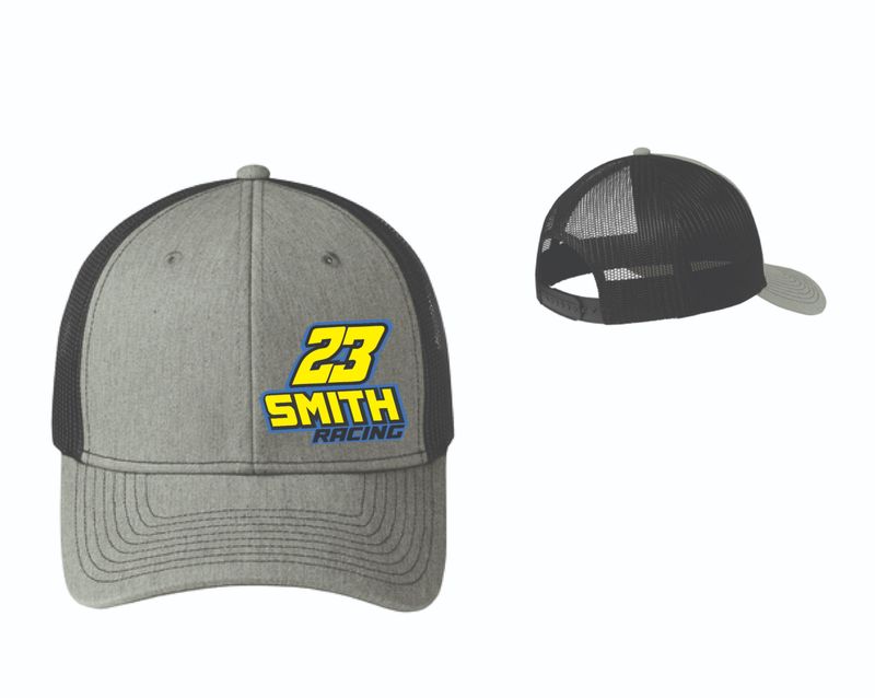 2025 Smith Racing Trucker Hat | C112 Heather Grey/Black