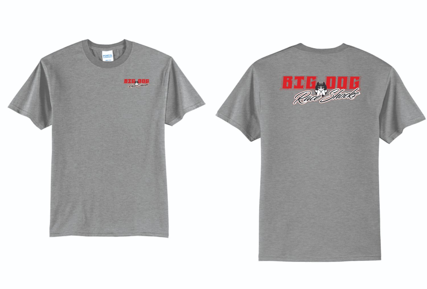 Big Dog Race Shocks TShirt | PC55 Athletic Heather