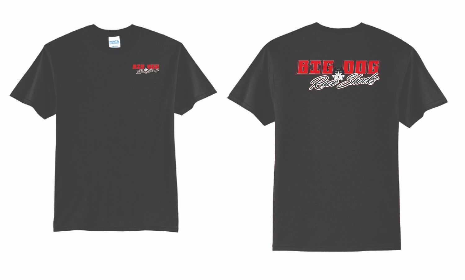 Big Dog Race Shocks TShirt | PC55 Black