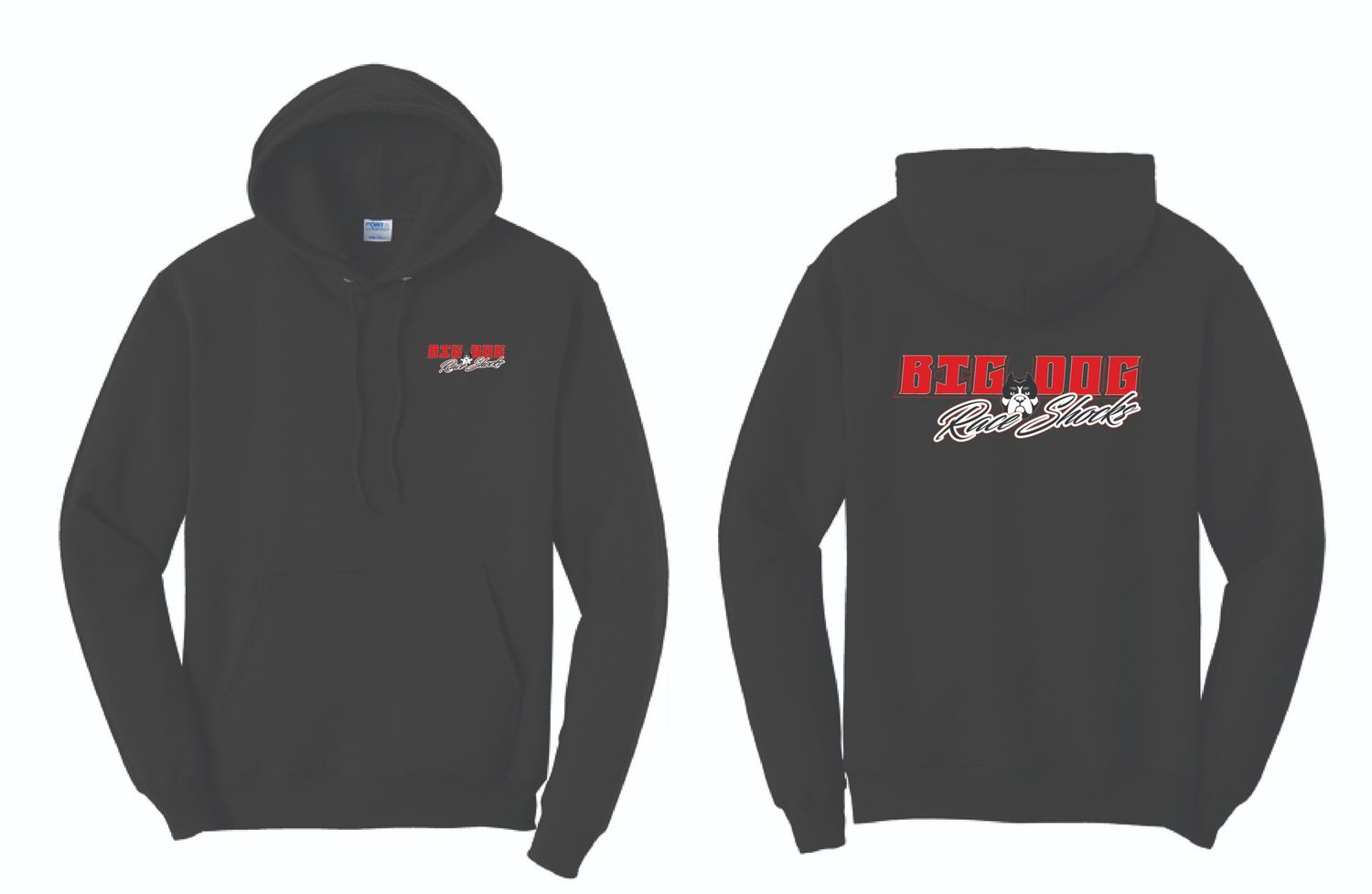 Big Dog Race Shocks Hoodie | PC78H Black