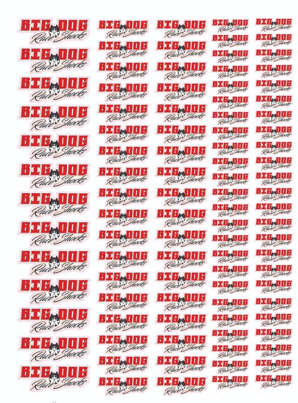 Big Dog Race Shocks Sticker Pack