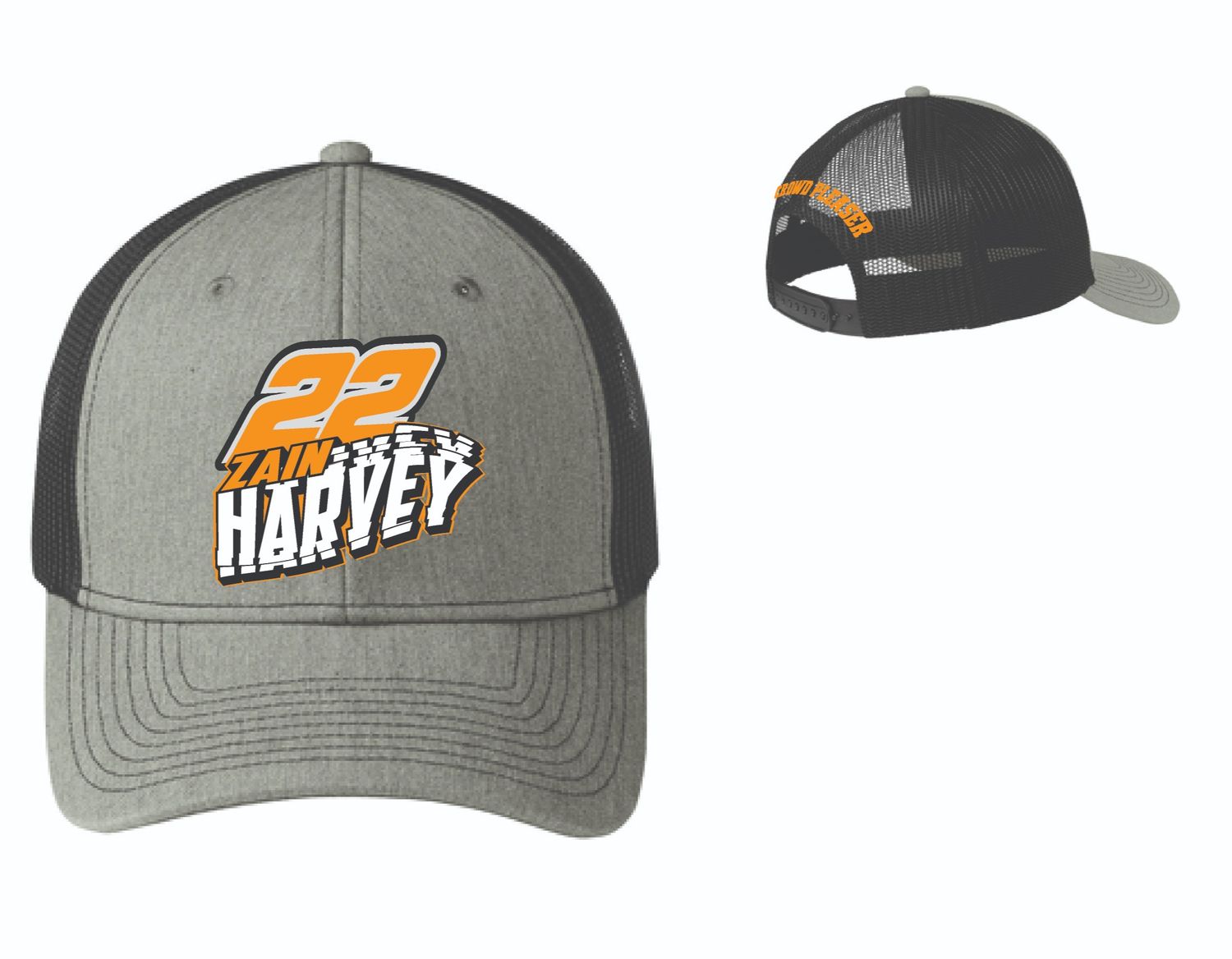 2025 Zain Harvey Trucker Hat | C112 Heather Grey/Black
