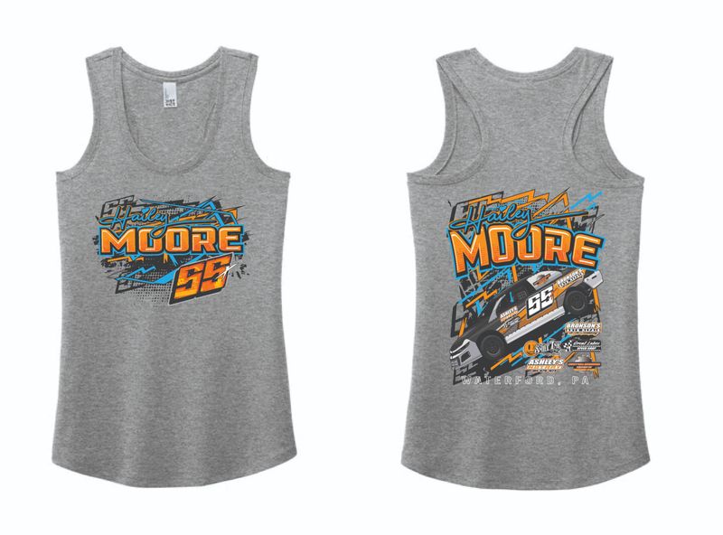 2025 Hailey Moore Ladies Tank | DM138L Grey Frost
