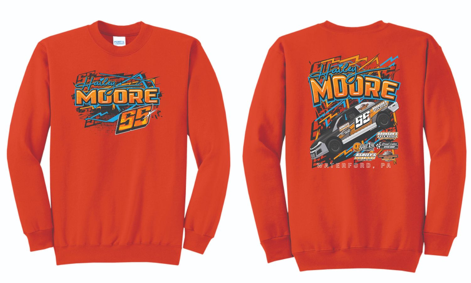 2025 Hailey Moore Crewneck | PC78 Orange