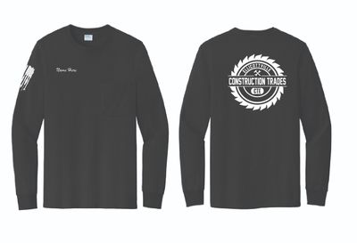 Ellicottville Construction Trades CTE Pocket Long Sleeve | PC61LSPT/PC61LSP Black