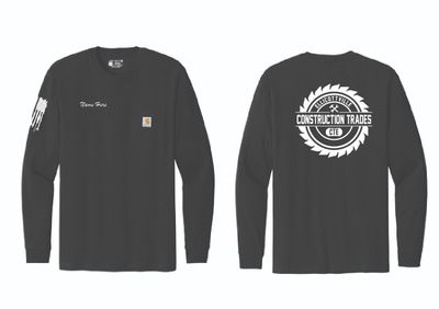 Ellicottville Construction Trades CTE Carhartt Pocket Long Sleeve | CTK126 Black