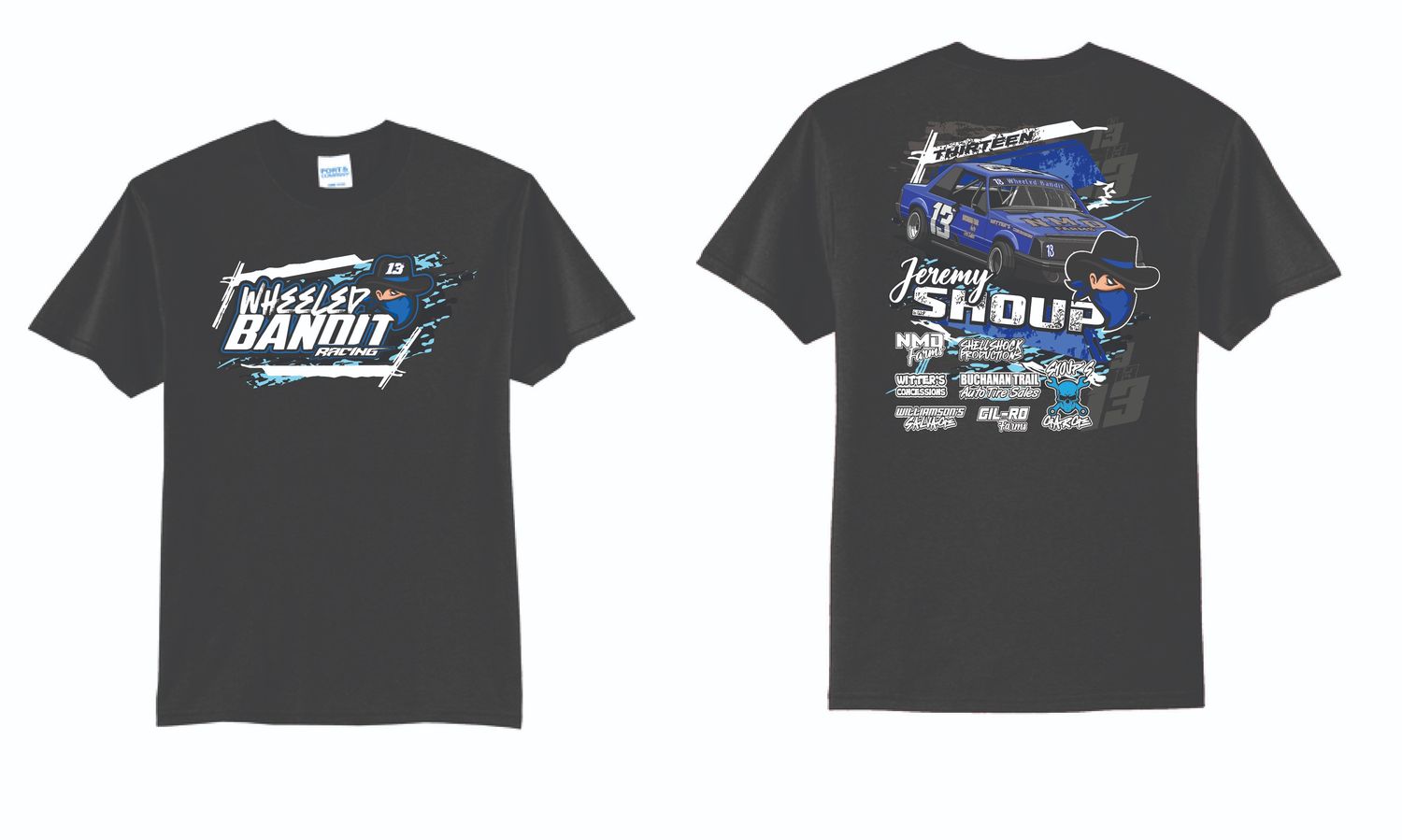 2025 Wheeled Bandit Racing TShirt | PC55 Black