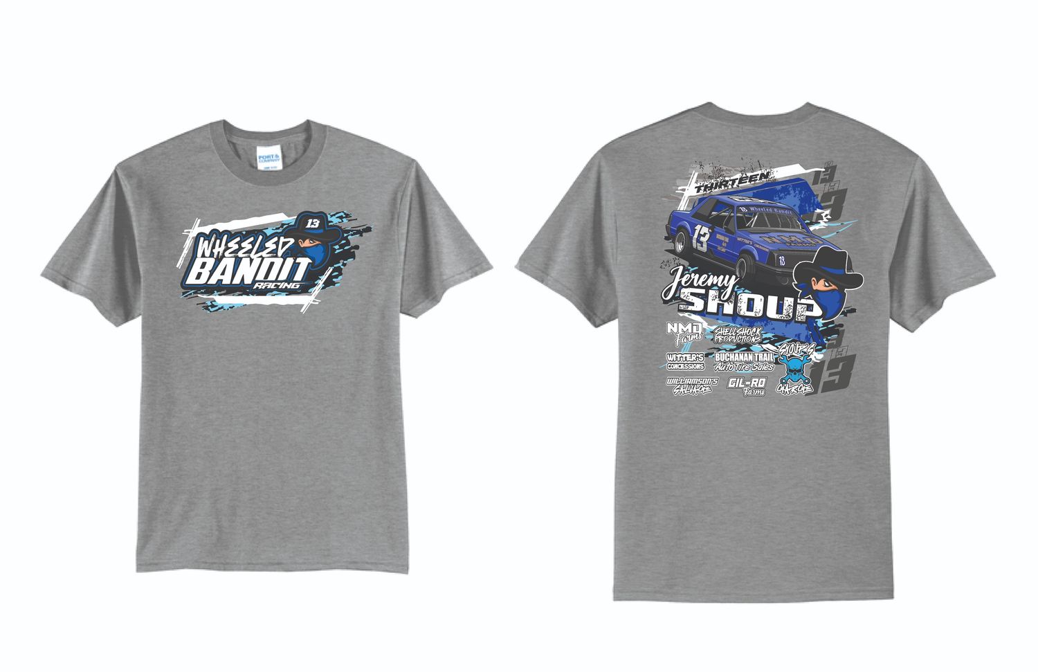 2025 Wheeled Bandit Racing TShirt | PC55 Athletic Heather