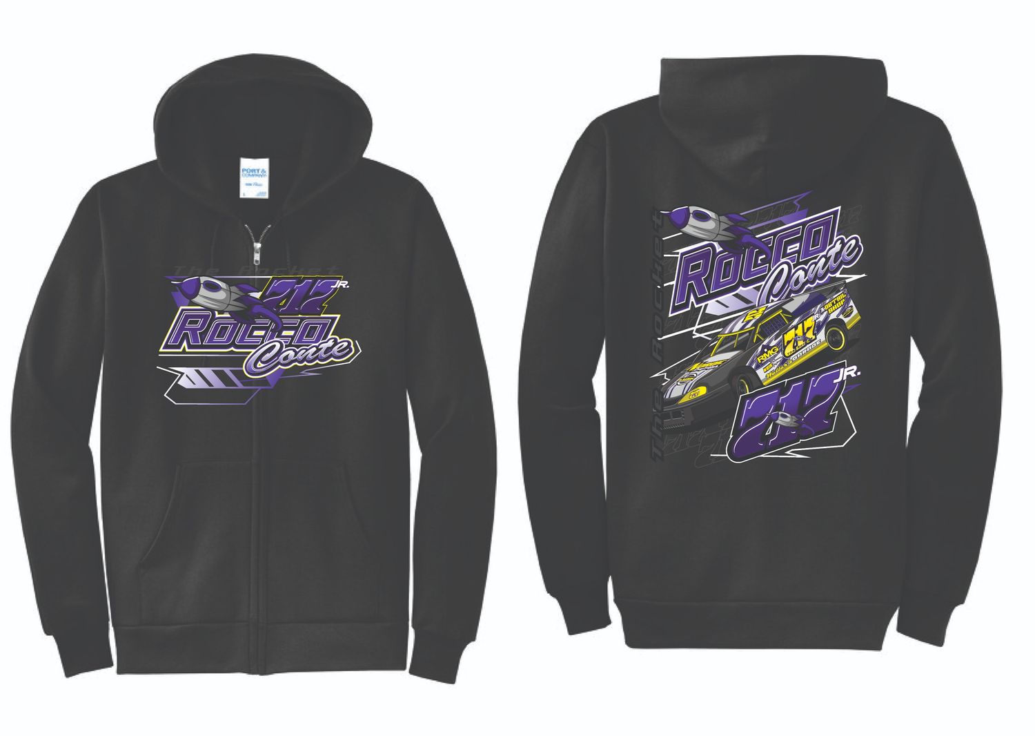 2025 Rocco Conte Zip Up Hoodie | PC78ZH Black