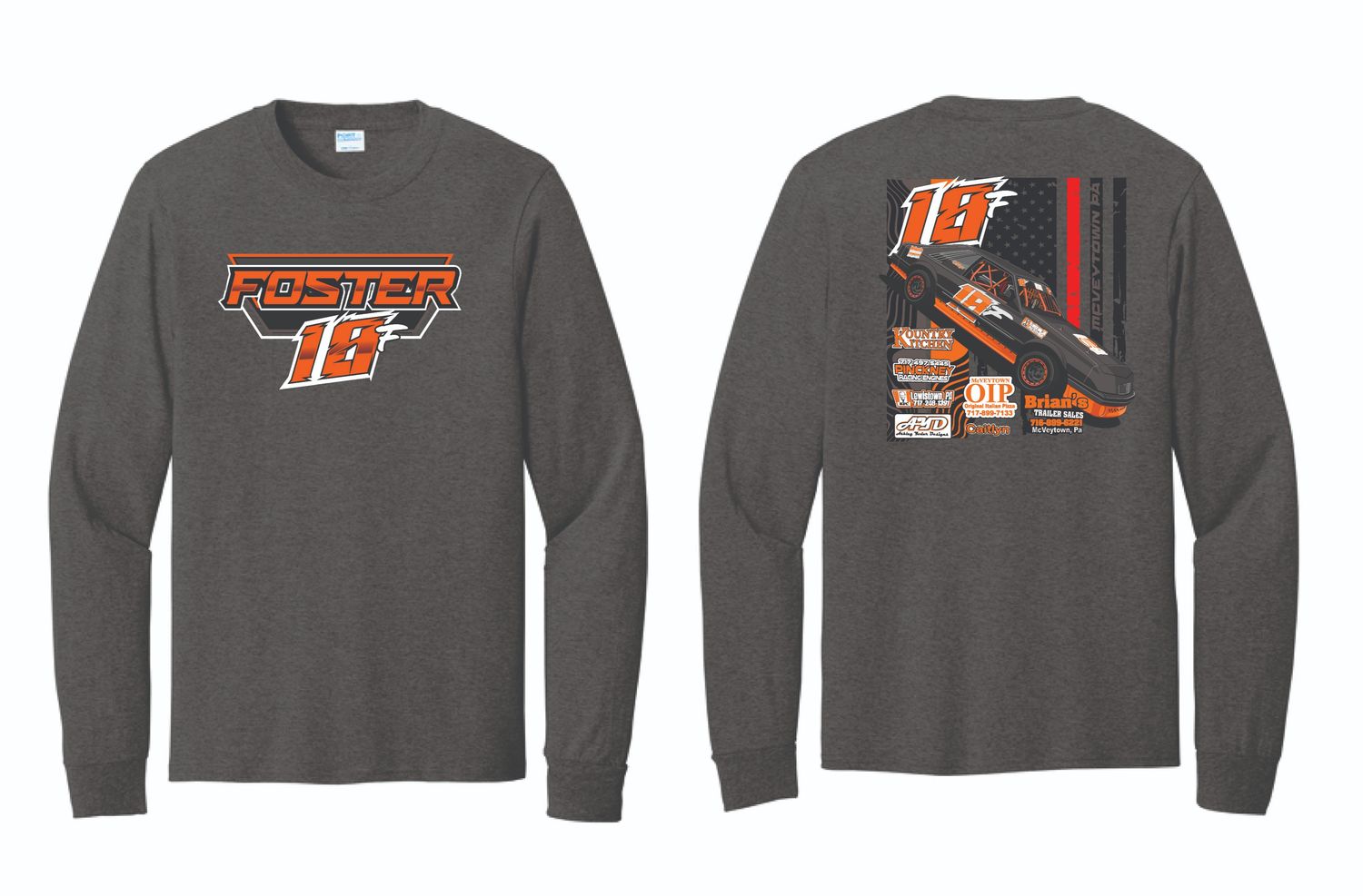 2025 Brock Foster Long Sleeve | PC54LS Dark Heather Grey