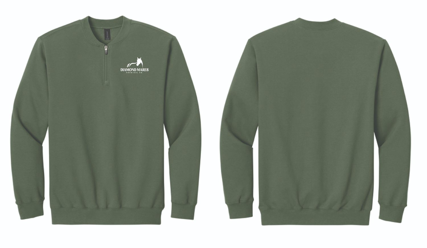 Diamond Mares Cocktail Co 1/4 Zip | SF008 Military Green