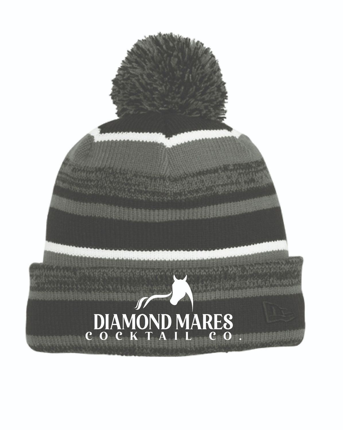 Diamond Mares Cocktail Co Pom Beanie | NE902 Black/Graphite
