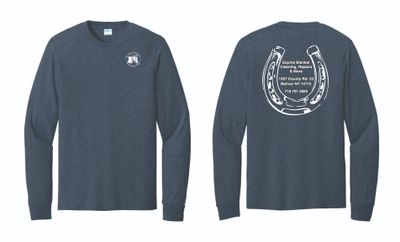 Gee&#39;s Equine Cleaning Long Sleeve Shirt | PC54LS Heather Navy