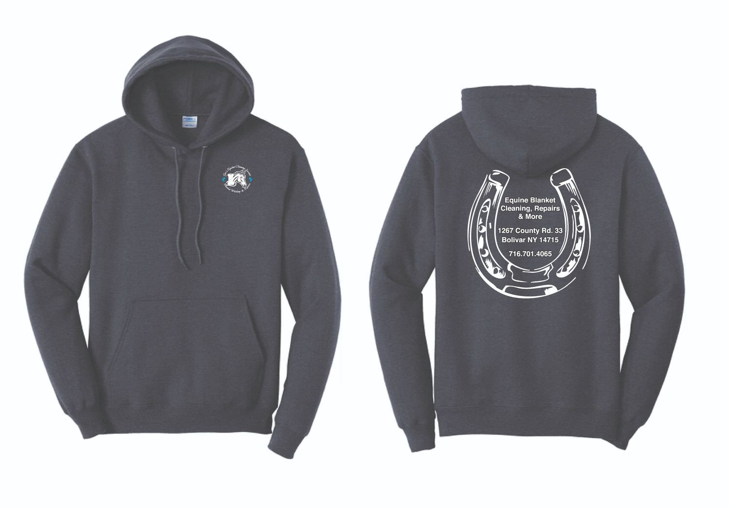Gee's Equine Cleaning Hoodie | PC78H Heather Navy