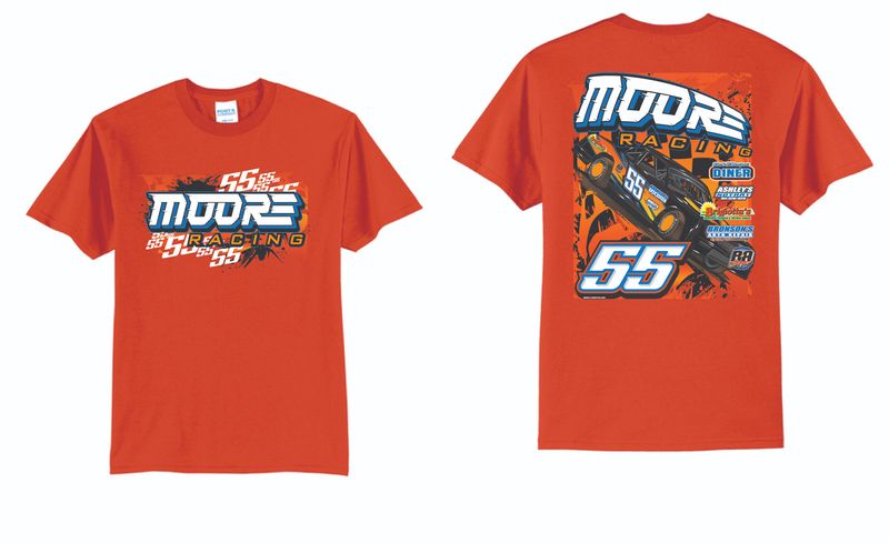 2025 Moore Racing TShirt | PC55 Orange