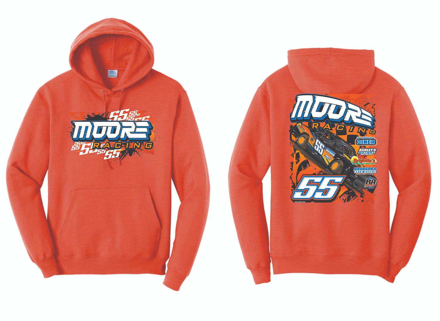 2025 Moore Racing Hoodie | PC78H Orange