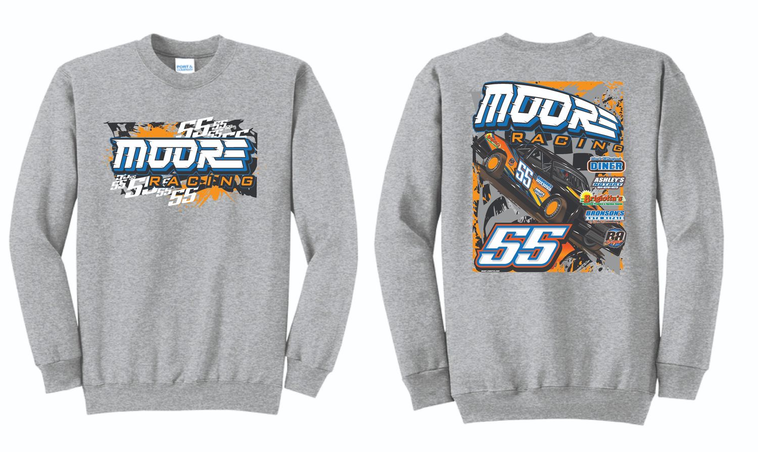 2025 Moore Racing Crewneck | PC78 Athletic Heather