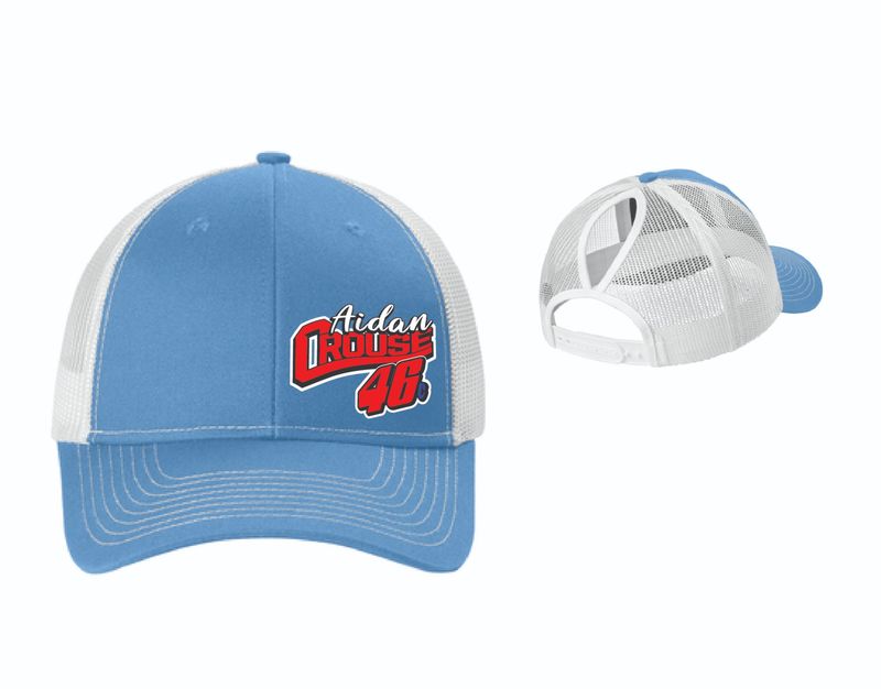 2025 Aidan Crouse Ponytail Hat | LC111 Carolina Blue/White