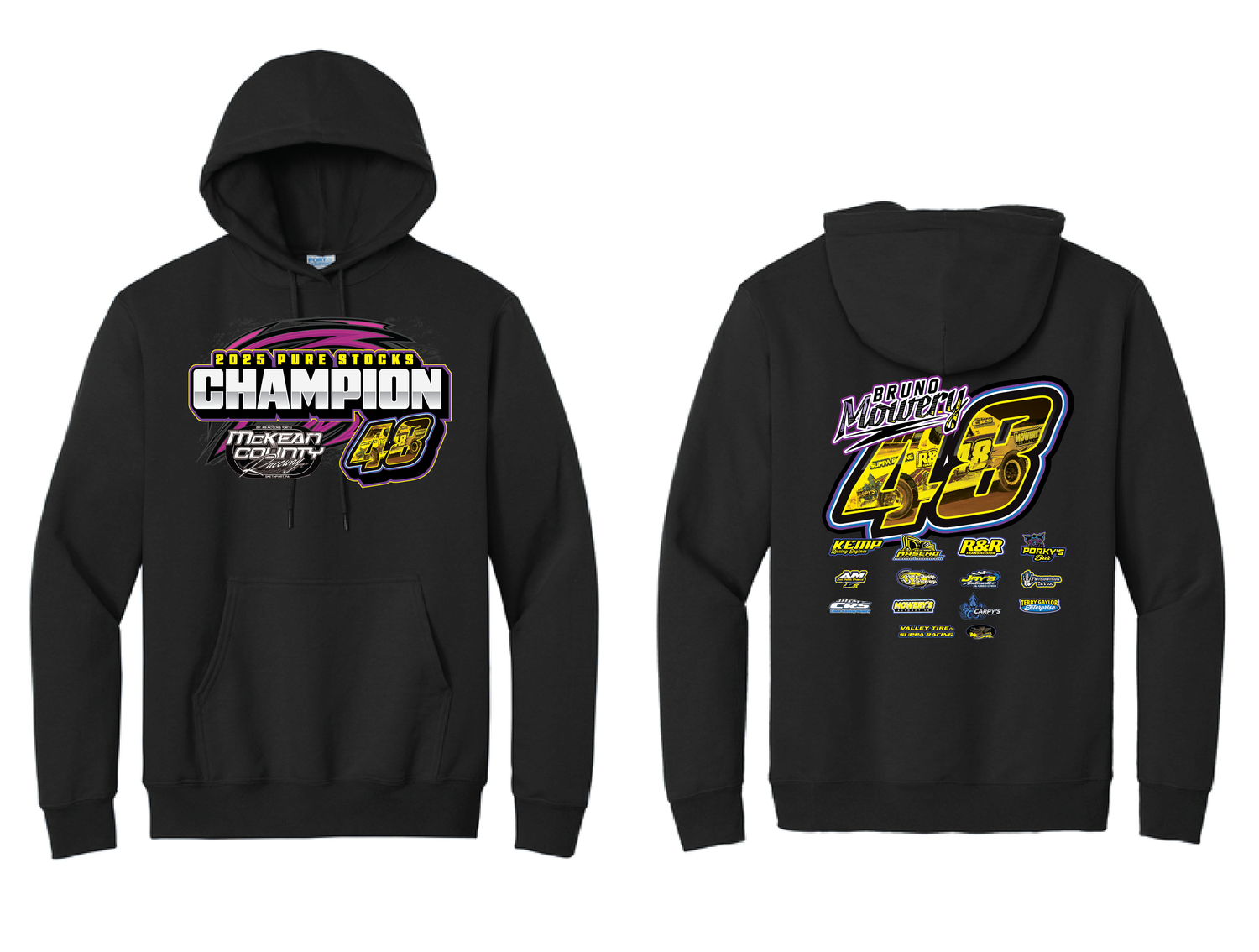 Pure Stock Champion Bruno Mowery Hoodie 2025 | PC78H Black