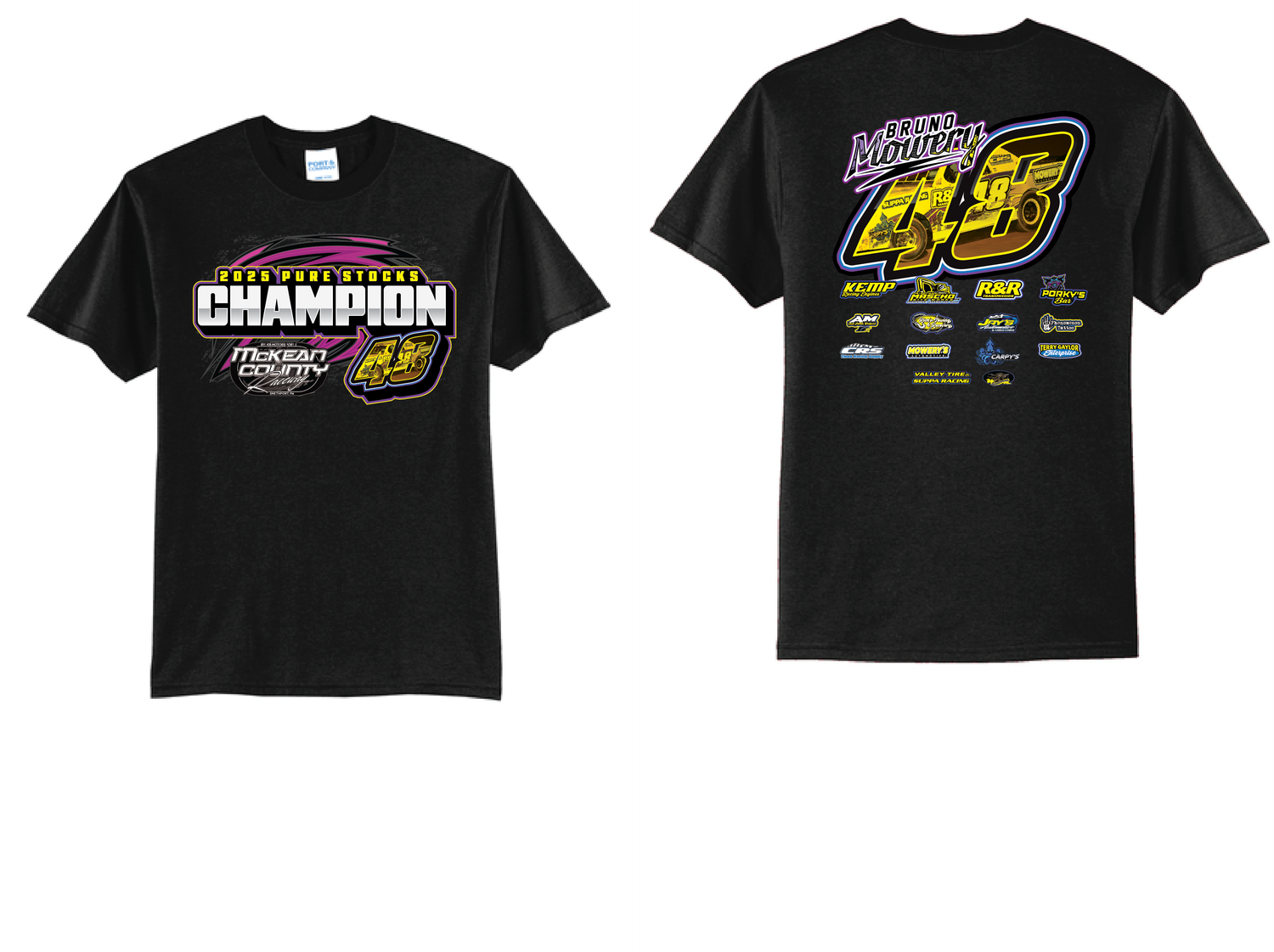 Pure Stock Champion Bruno Mowery TShirt 2025 | PC55 Black