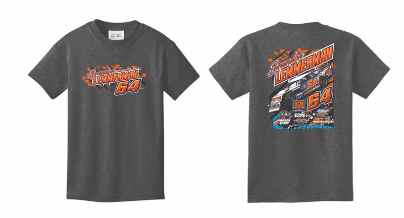 2025 Brandon Lemmerman TShirt | PC55 Dark Heather Grey