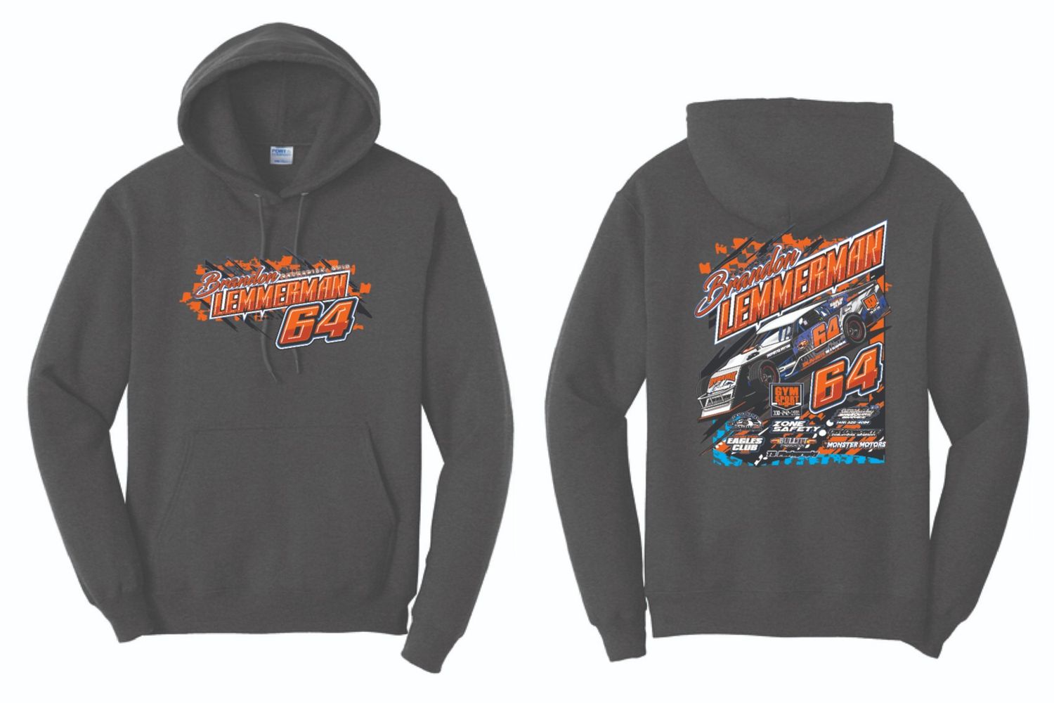 2025 Brandon Lemmerman Hoodie | PC78H Dark Heather Grey