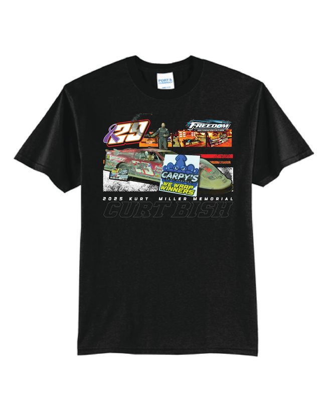 Curt Bish Kurt Miller Memorial Winner TShirt 2025 | PC55 Black