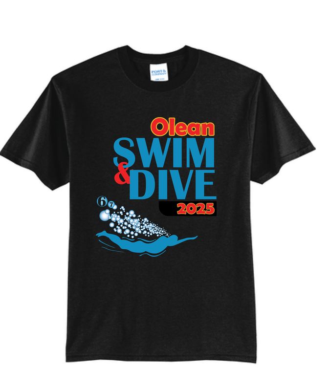 2025 Olean Swim &amp; Dive TShirt | PC55 Black