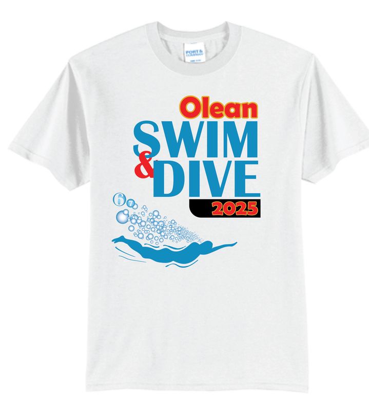 2025 Olean Swim &amp; Dive TShirt | PC55 White