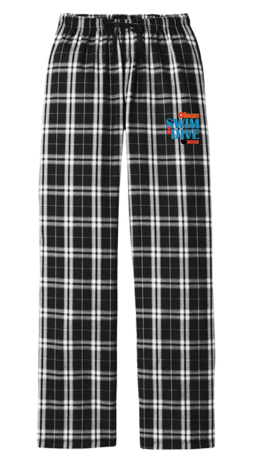 2025 Olean Swim &amp; Dive Plaid Pant | DT2800 Black
