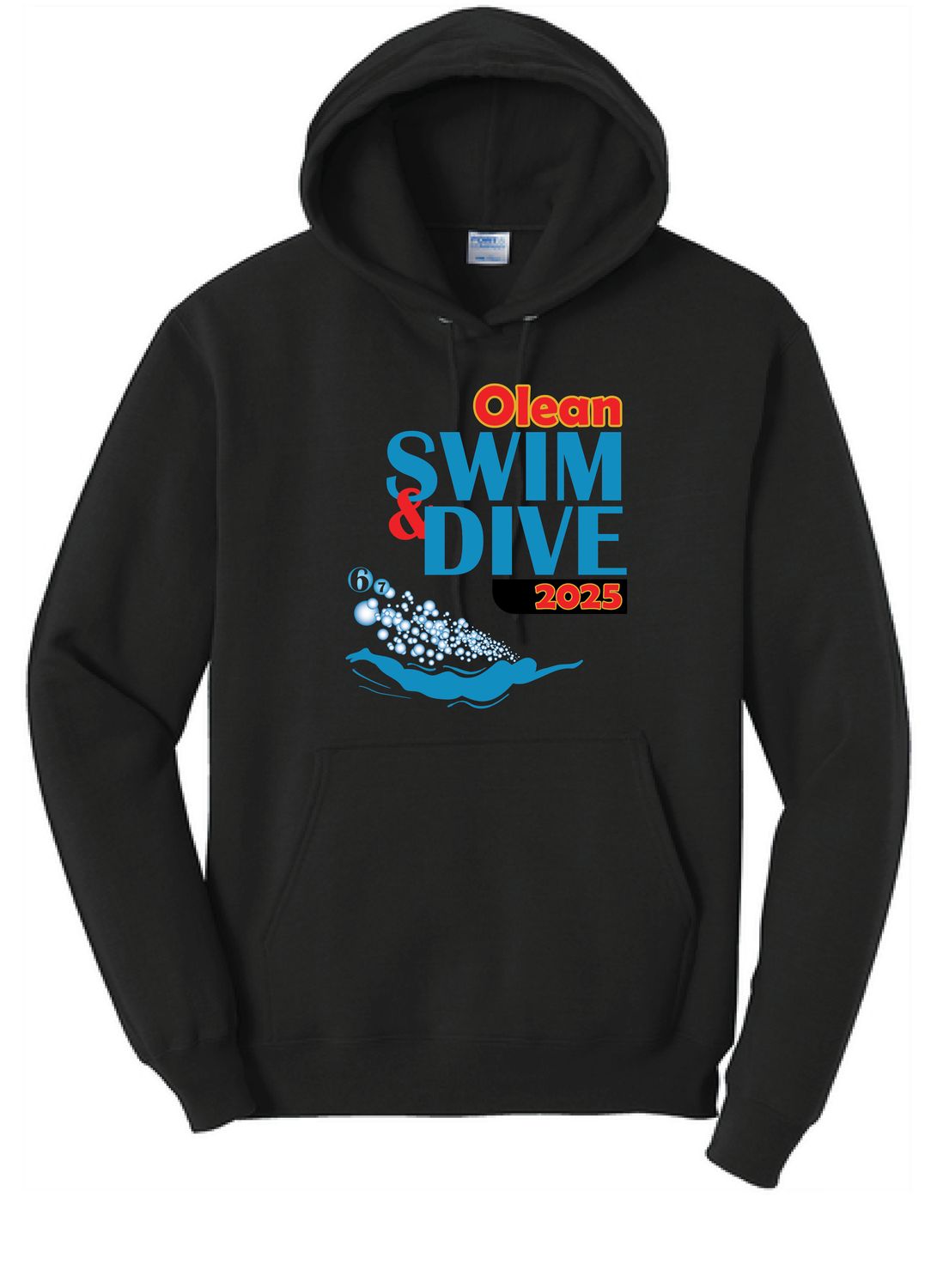 2025 Olean Swim &amp; Dive Hoodie | PC78H Black