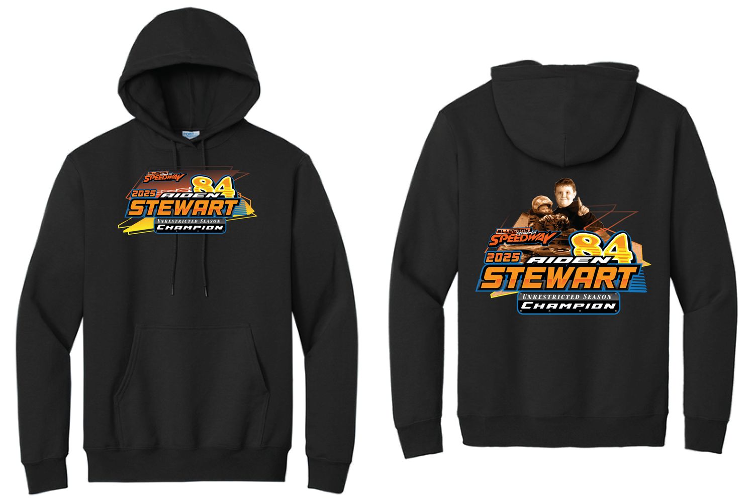 Aiden Stewart 2025 Champion Hoodie | 18500 Black
