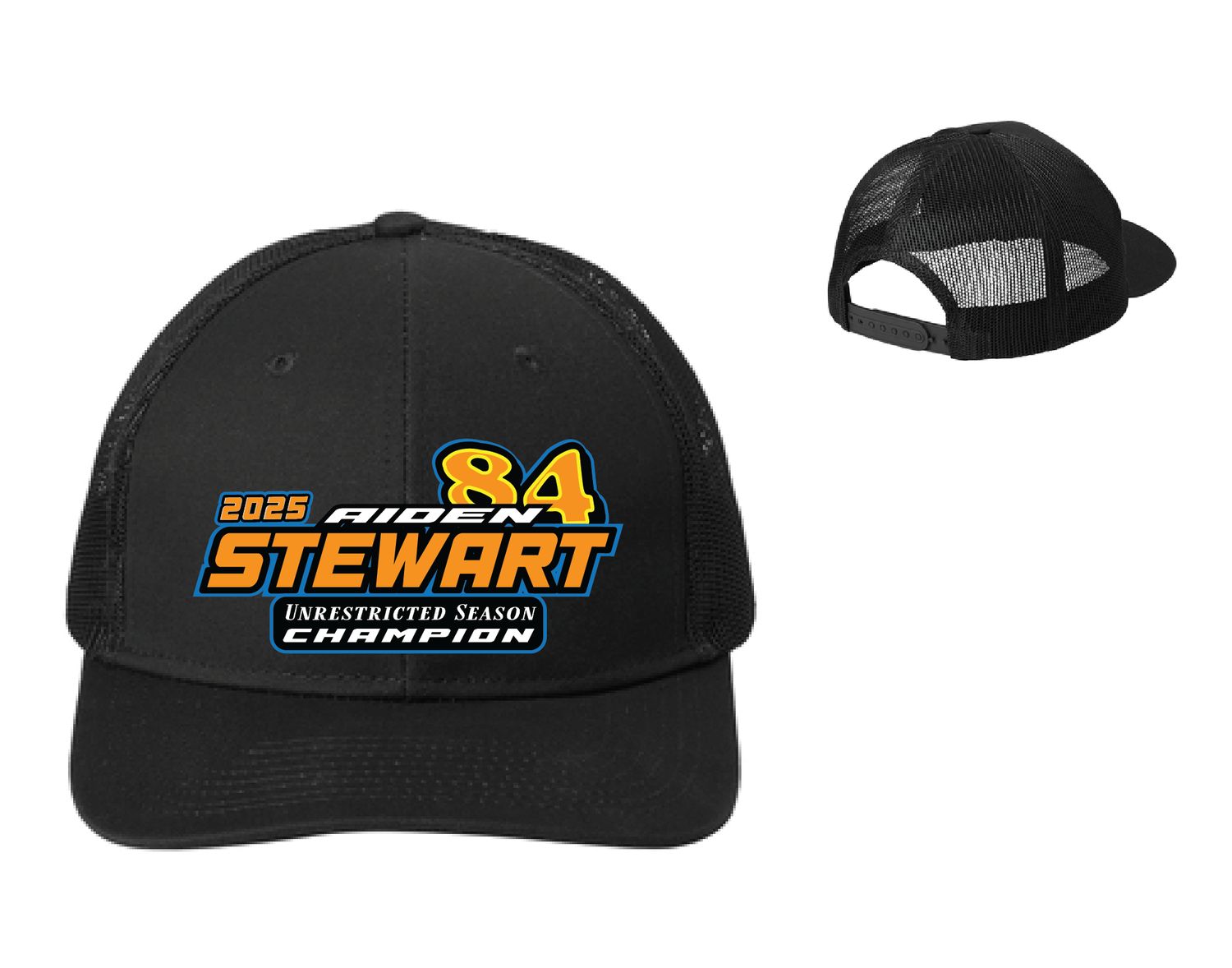 Aiden Stewart 2025 Champion Trucker Hat | C112 Black