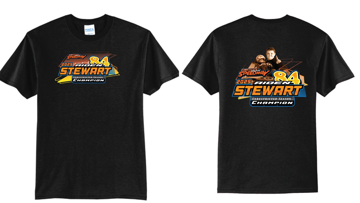 Aiden Stewart 2025 Champion TShirt | PC55 Black