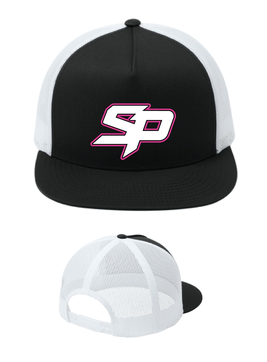 Shellshock Productions 5-Panel Classic Trucker Hat | STC38 Black/White